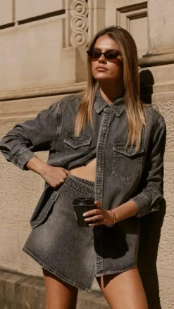 Rollas Skort - Black Stone