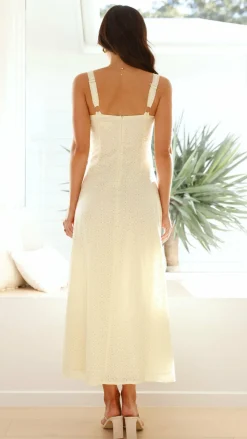 Romy Maxi Dress - Yellow / White