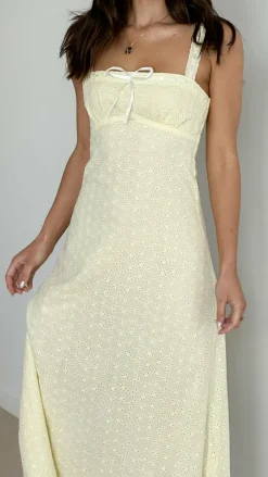 Romy Maxi Dress - Yellow / White