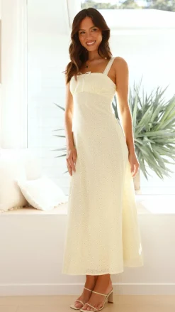 Romy Maxi Dress - Yellow / White