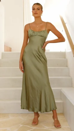 Rue Maxi Dress - Olive