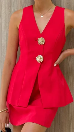 Rylie Mini Skirt - Red