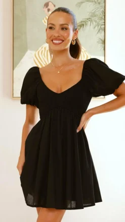 Sahirah Mini Dress - Black