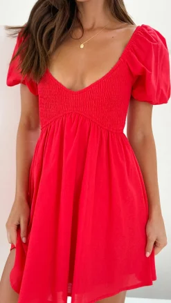 Sahirah Mini Dress - Red