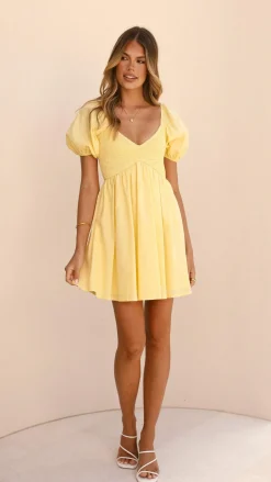 Sahirah Mini Dress - Yellow
