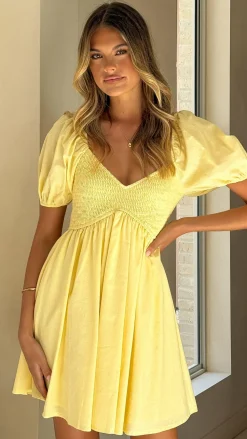 Sahirah Mini Dress - Yellow