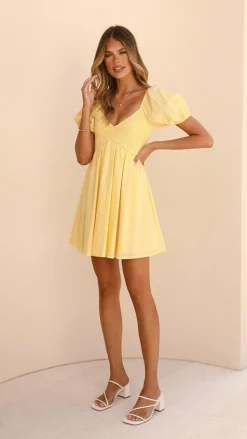 Sahirah Mini Dress - Yellow