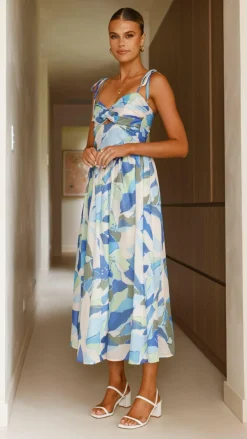 Saila Maxi Dress - Blue Print
