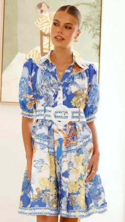 Salinas Mini Dress - Blue Doll