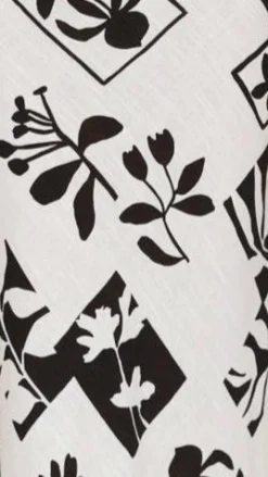 Samaya Pants - White/Black Print