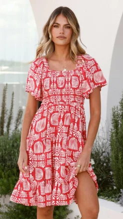 Sammi Mini Dress - Red Sea