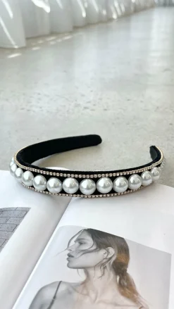 Sana Headband - Black/Pearl