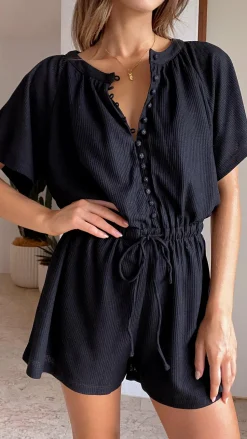 Santorini Playsuit - Black