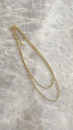 Sarah Twist Necklace Set - Gold