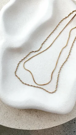 Sarah Twist Necklace Set - Gold