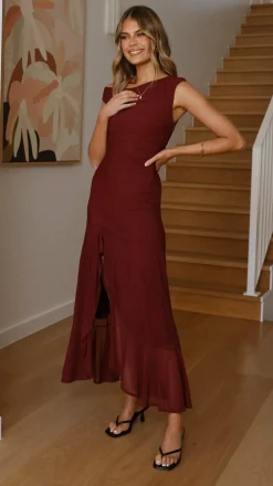 Sareiah Maxi Dress - Wine