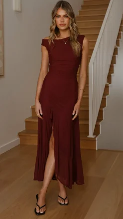 Sareiah Maxi Dress - Wine