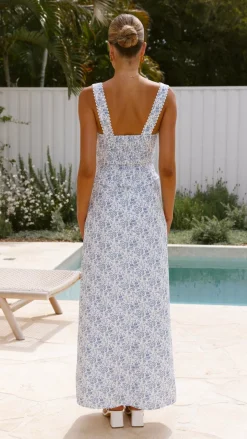 Saylor Maxi Skirt - Blue Floral