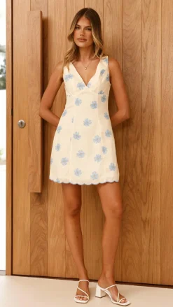 Selenia Mini Dress - Blue Bloom