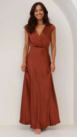 Selma Maxi Dress - Rust
