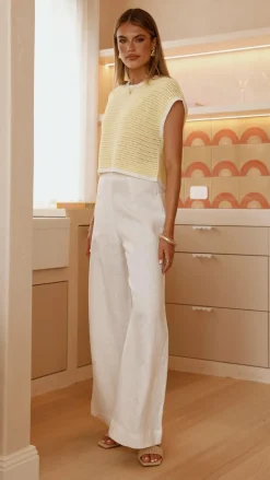 Shoreline Crochet Top - Yellow