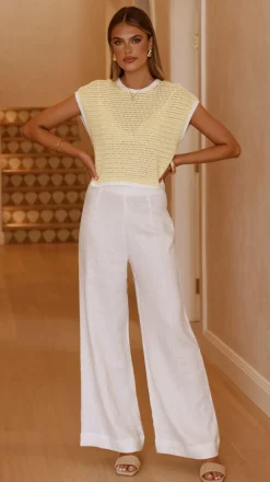 Shoreline Crochet Top - Yellow