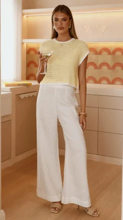 Shoreline Crochet Top - Yellow