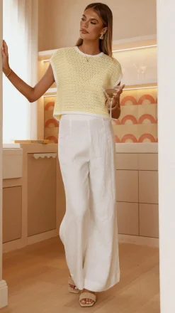 Shoreline Crochet Top - Yellow