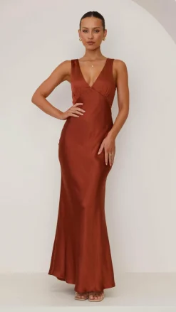 Sofia Maxi Dress - Rust