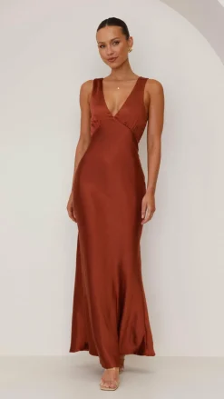 Sofia Maxi Dress - Rust
