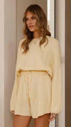 Sol Knit Playsuit - Yellow