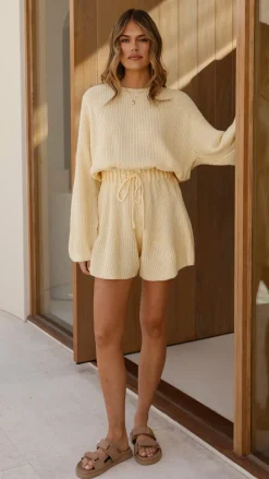 Sol Knit Playsuit - Yellow