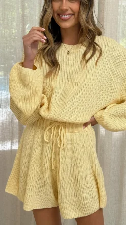 Sol Knit Playsuit - Yellow