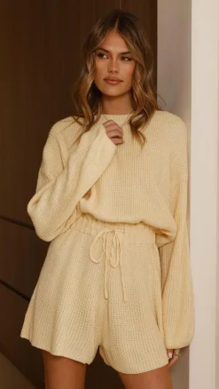 Sol Knit Playsuit - Yellow