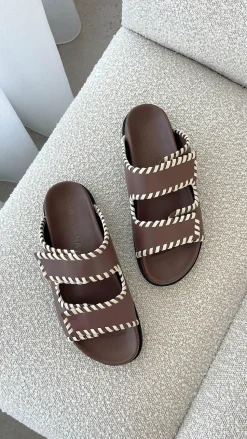 Sol Sana Fontelina Footbed - Cocoa / Off White Trim