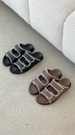 Sol Sana Fontelina Footbed - Cocoa / Off White Trim