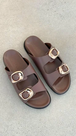 Sol Sana San Jose Footbed - Cocoa / Gold