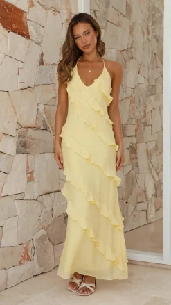 Sophia Maxi Dress - Lemon