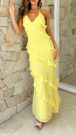 Sophia Maxi Dress - Lemon