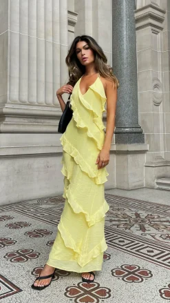 Sophia Maxi Dress - Lemon