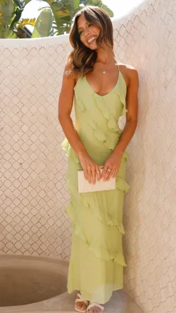 Sophia Maxi Dress - Lime