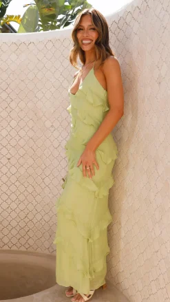 Sophia Maxi Dress - Lime