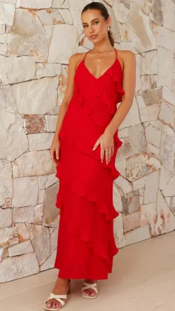 Sophia Maxi Dress - Red