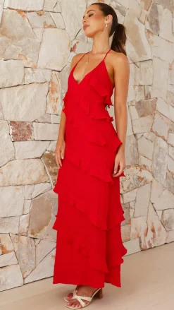 Sophia Maxi Dress - Red