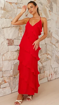Sophia Maxi Dress - Red