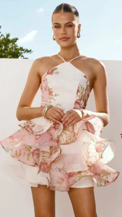 Soraya Mini Dress - Pink Floral