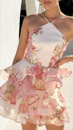Soraya Mini Dress - Pink Floral