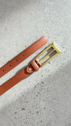 Stacey Belt - Latte / Gold