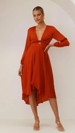 Starry Nights Dress - Rust