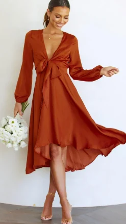 Starry Nights Dress - Rust